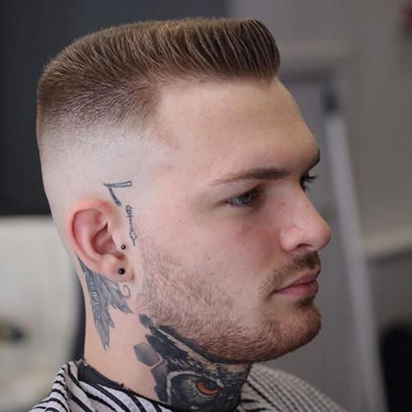 Flat top with a skin fade