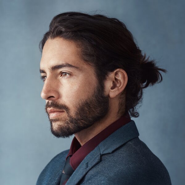 Man bun and ponytail